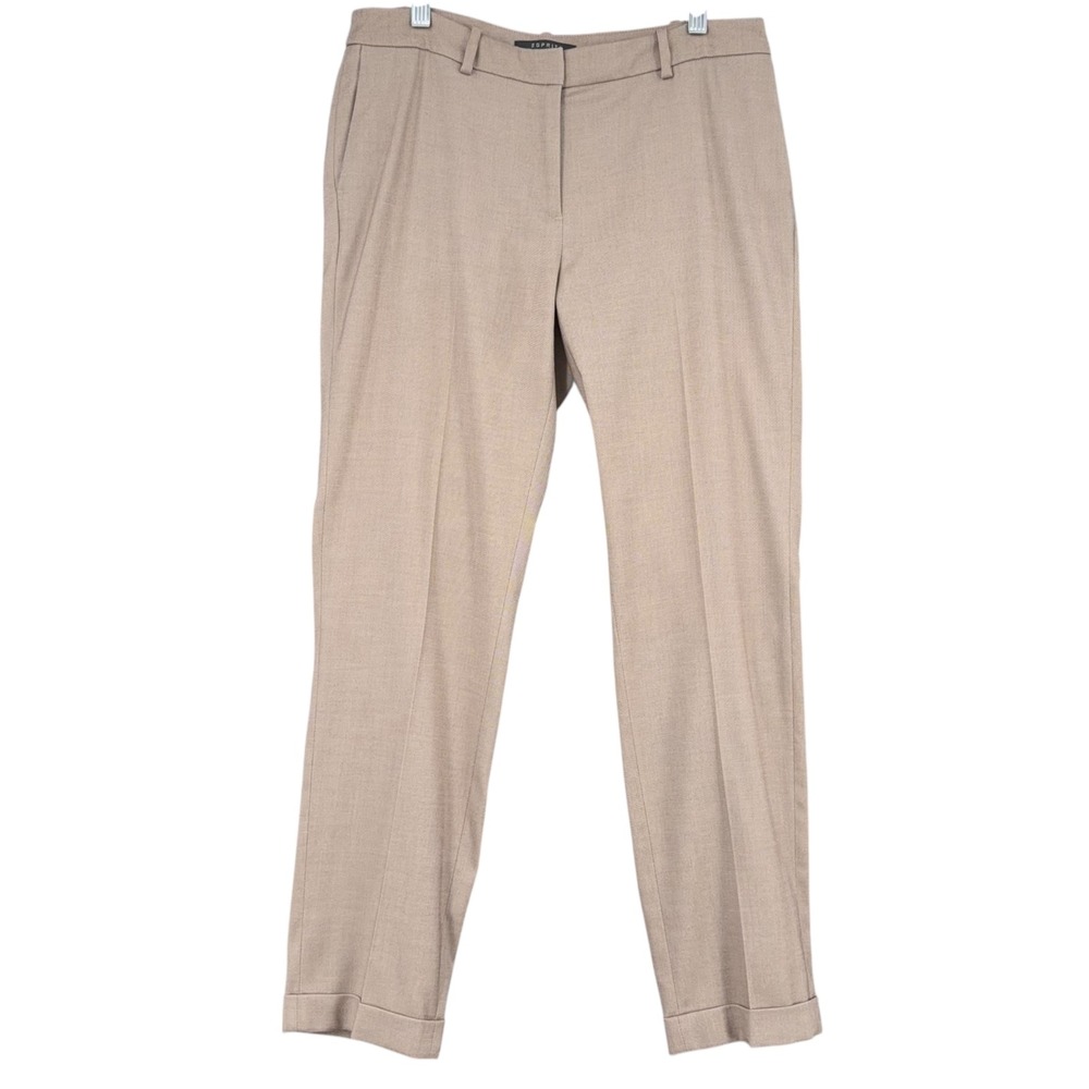 Esprit Trousers Size‎ 6 Beige Business Casual Career Cuffed Pants Women